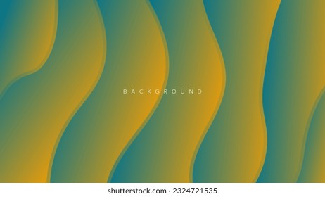 Abstract background banner wave gradient color design vector