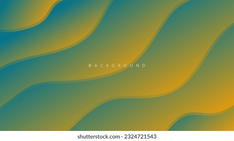 Abstract background banner wave gradient color design vector