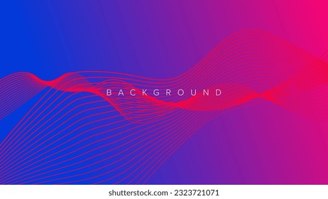 Abstract background banner wave line color design