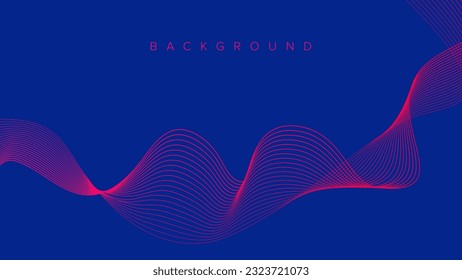 Abstract background banner wave line color design