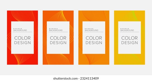Resumen del fondo del diseño de la línea de onda de la pancarta vector, conjunto de banners verticales