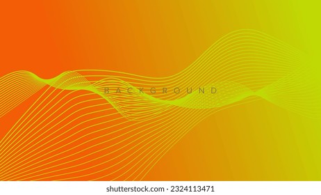 Abstract background banner wave line color design