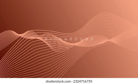 Abstract background banner wave line color design