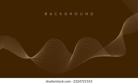 Abstract background banner wave line color design