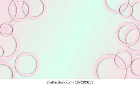 Abstract Background for Banners with Pink Rings.Pink and Blue Gradient as a Backdrop. For Web and Mobile App, Art Illustration Template Design, Business Infographic and Social Media Element.