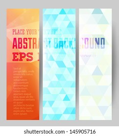 Abstract background banners set