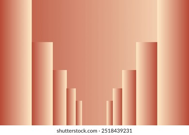 Abstract background with Bar graph showing growth and progress in a business chart with a 3D vector design.