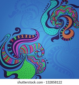 abstract background based on spiral decorative elements