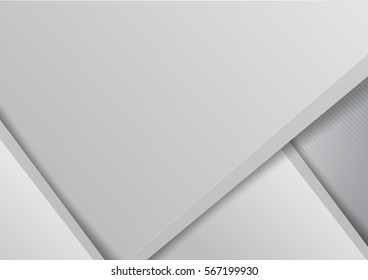 Abstract background basic geometry light grey layered and overlap and shadow element  vector illustration eps10