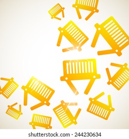 abstract background: basket