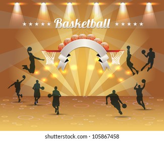 Abstract Background Basketball Vector Design