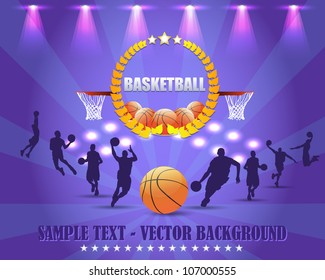 Abstract Background Basketball Vector Design