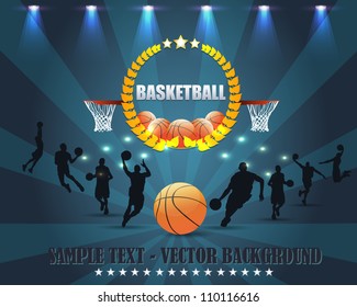Abstract Background Basketball Vector Design