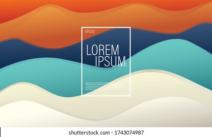 Curva de playa de fondo abstracta. Vector Eps10.