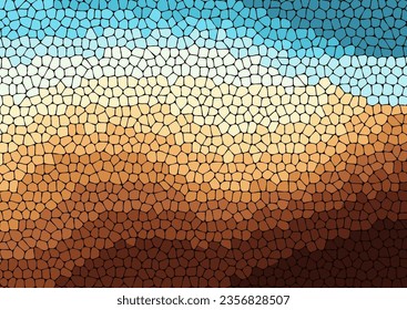 Abstract background with beach themed mosaic pattern 