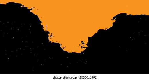 abstract background Beautiful black and orange grunge texture. Illustration in vector format