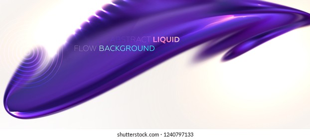 Fondo abstracto con un hermoso líquido dinámico borroso para posters, pancartas y folletos de crema cosmética. Ilustración vectorial Eps10.
