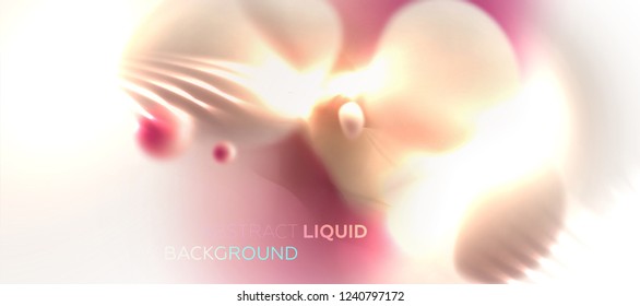 Abstract background with beautiful blurred dynamic liquid fluid for pastel colors cosmetics cream posters, placards and brochures. Eps10 vector illustration.