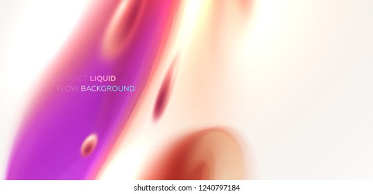 Abstract background with beautiful blurred dynamic liquid fluid for cosmetics cream posters, placards and brochures. Eps10 vector illustration.