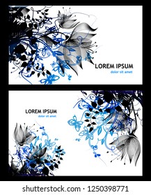 Abstract background with beautiful flowers. Vector