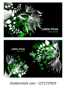 Abstract background with beautiful flowers. Vector