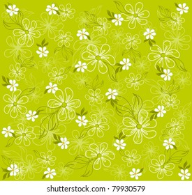 Abstract background with beautiful flowers. Vector