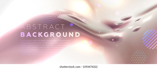 Abstract background with beautiful liquid fluid flow for trendy design posters, placards and brochures. Eps10 vector illustration.