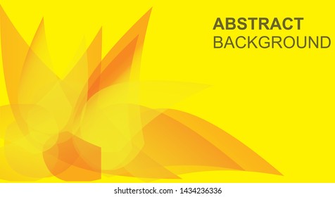 Abstract Background Beautiful Abstract Orange Flower with Yellow Background