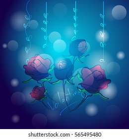 abstract background beautiful rose flower valentine day