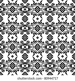 Fondo abstracto de un hermoso patrón floral sin costuras