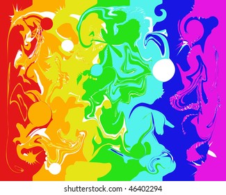 Abstract background of beautiful spectral colours of a rainbow