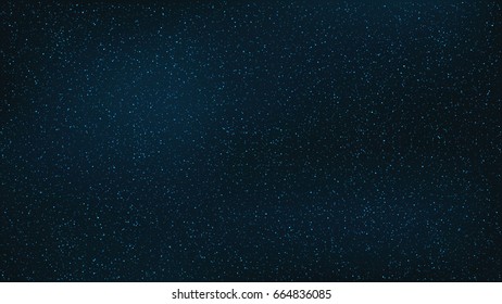 Abstract background. The beautiful starry sky is blue. Amazing sky. The stars glow in complete darkness. A stunning galaxy. Open space. Vector illustration. EPS 10