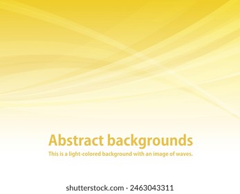 Abstract background with beautiful wave lines flowing in the sky_yellow gold