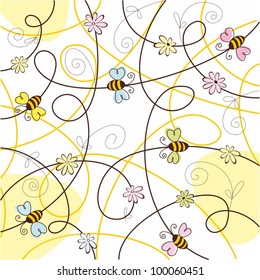 Abstract background with bee