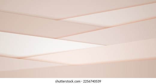 Abstract background in beige colors with several overlapping surfaces with shadows