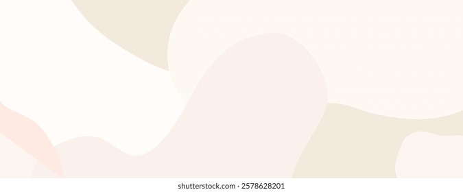 Abstract background with beige and cream colors. The background features smooth, flowing shapes and a soft, muted texture. Camouflage background vector. Beige background.