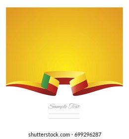 Abstract background Benin flag ribbon