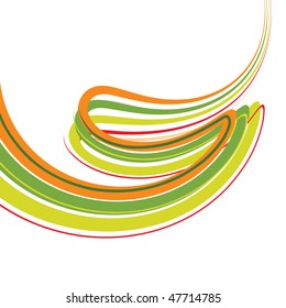 Abstract background with bent lines. Vector illustration