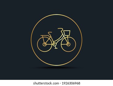 Fondo abstracto de la bicicleta, color dorado, ilustraciones vectoriales