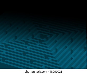 Fondo abstracto con un gran laberinto/laberinto azul