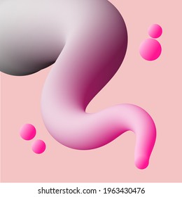 Abstract Background Big Curve Pink Gray Color Vector Design