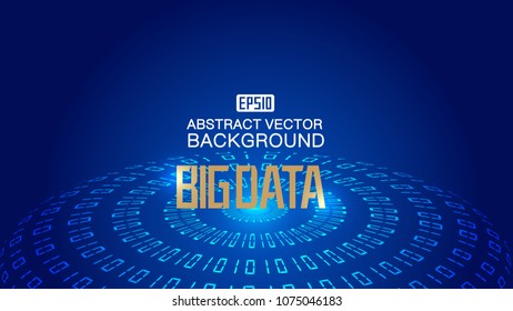 Abstract background of big data of network rotation platform composed of 01 number.
