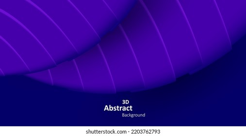 Abstract background with big stripes 3d purple circles