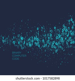 Abstract background with binary code. Analysis and data transfer. Vector illustration