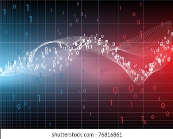 Abstract background with binary code - the concept of information
