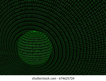 Abstract background binary geometric and vertex; computer technology Big Data Concept