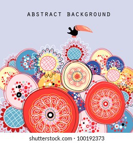 abstract background with a bird