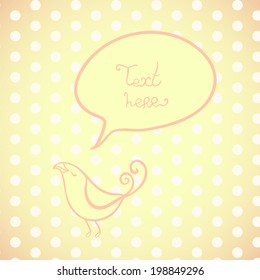 Abstract background with bird. Can be used for card, invitation or some text.