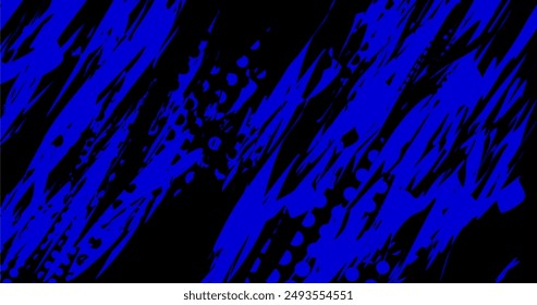 abstract background in black and blue, incorporating halftone brush effects. Vector illustration