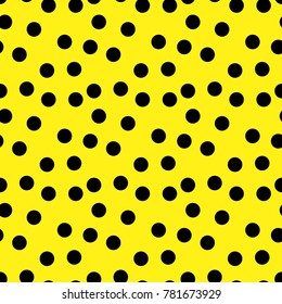 Abstract background with black circles. Seamless pattern